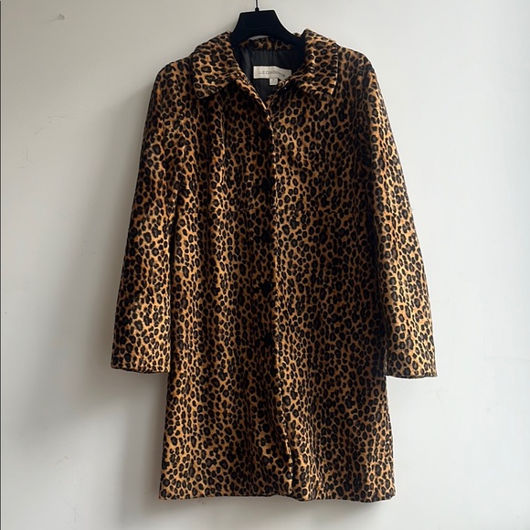 Vintage Liz clairbone Leopard Print Women's Coat - Picture 1 of 3